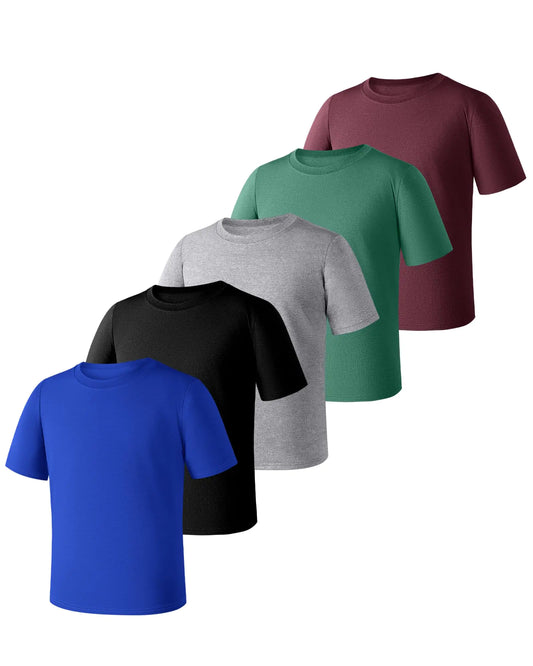 Boys' 5-Pack Athletic Quick Dry Tees