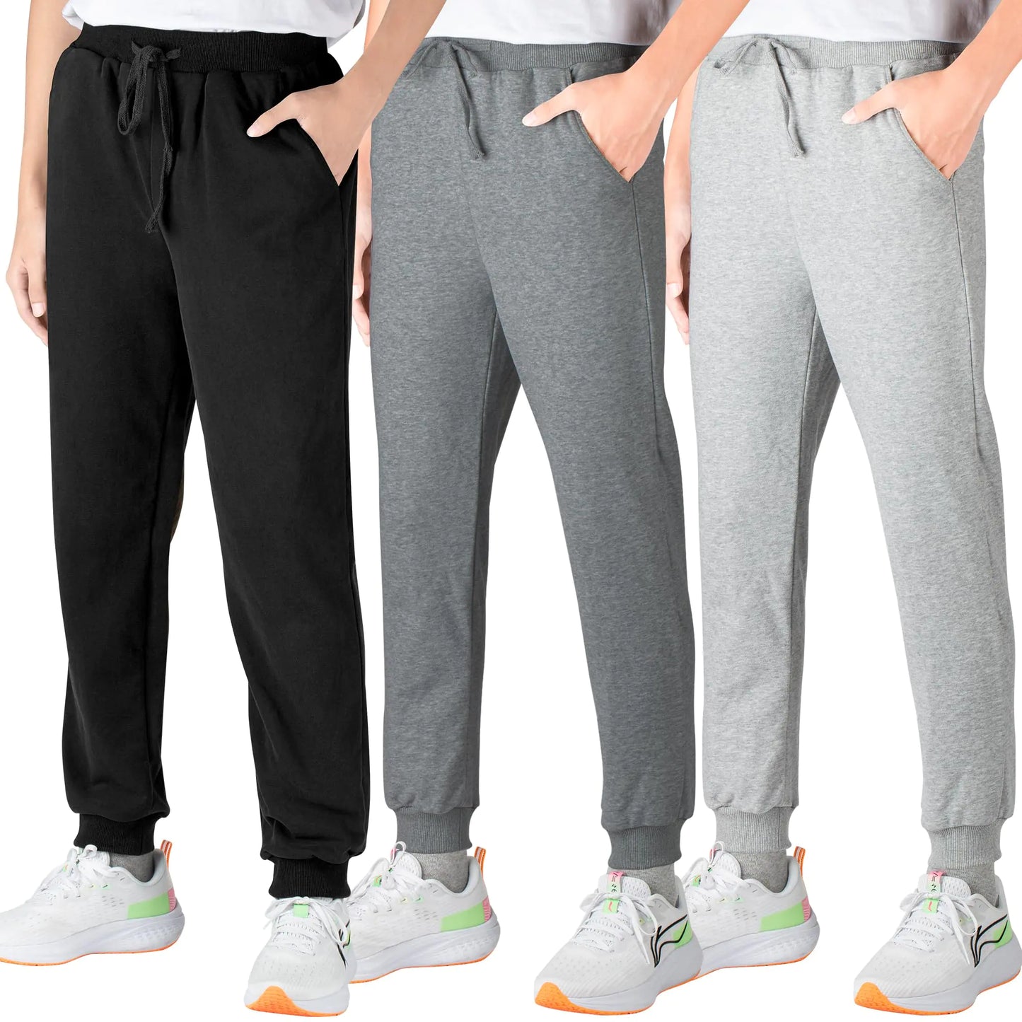 Comfy Kiddo 3-Pack Cotton Joggers